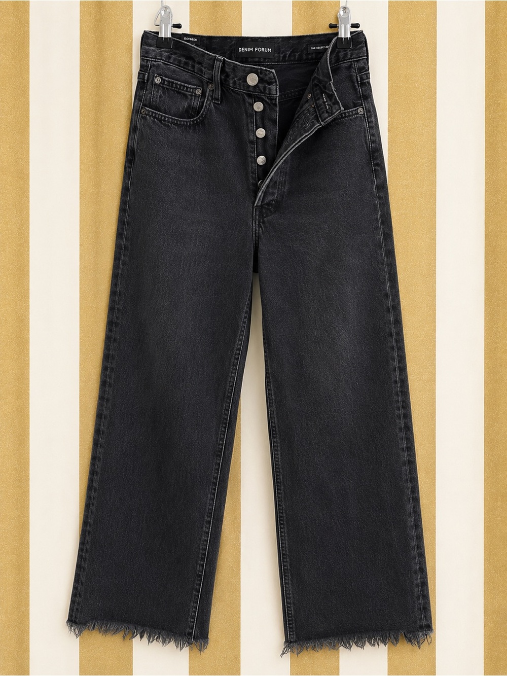 Aritzia Denim Forum Black High-Rise Wide-Leg